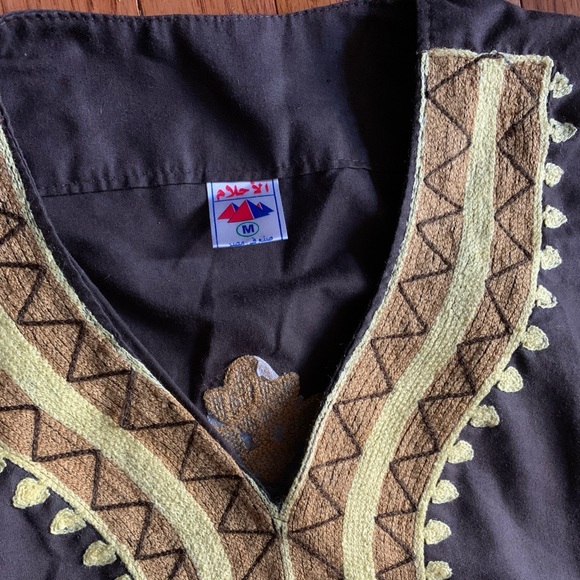 Bohemian Embroidered 💯% Egyptian Cotton Kaftan Dress. One of a kind! - Picture 9 of 12